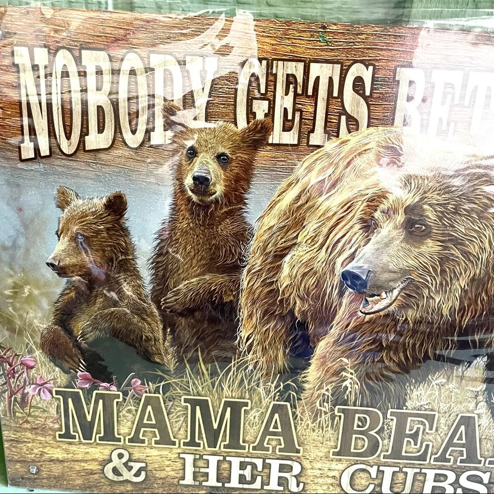 NEW Mama Bear Metal Sign